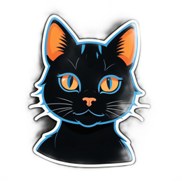 pet cat sticker SVG PNG design with clean design elements