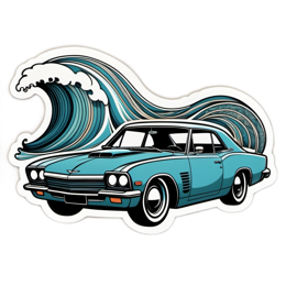 car wave SVG PNG design with clean design elements