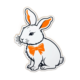 unicorn rabbit sticker SVG PNG design with clean design elements