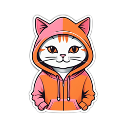 artistic cat sticker SVG PNG design