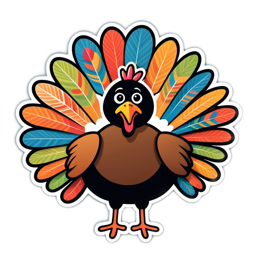 thanksgiving turkey feathers SVG PNG design with clean design elements