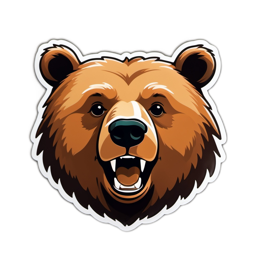 bear head smile SVG PNG design with clean design elements