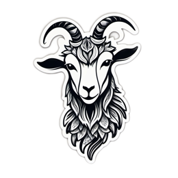 artistic goat sticker SVG PNG design with clean design elements