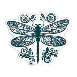 dragonfly illustration SVG PNG design with clean design elements