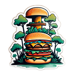 stacked burger nature SVG PNG design