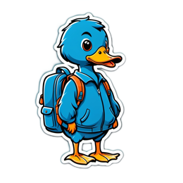 kids backpack duck SVG PNG design