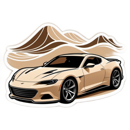 car desert SVG PNG design