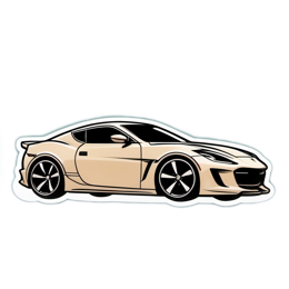 automobile sticker SVG PNG design with clean design elements