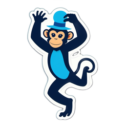 monkey fun cartoon SVG PNG design with clean design elements