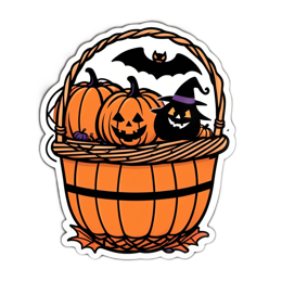 pumpkins basket SVG PNG design with clean design elements