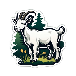 goat nature SVG PNG design with clean design elements