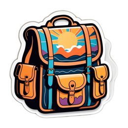 backpack sunrise SVG PNG design