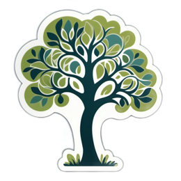 tree grass SVG PNG design with clean design elements