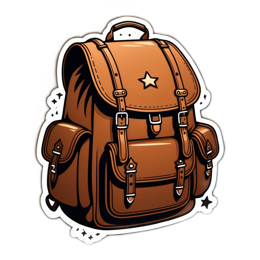 bag backpack star SVG PNG design with clean design elements