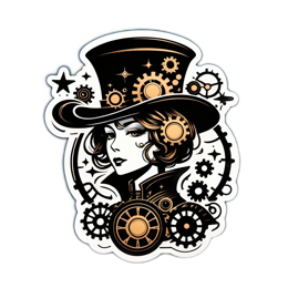 vintage steampunk SVG PNG design with clean design elements