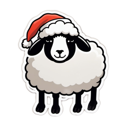 christmas sheep SVG PNG design