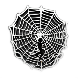 spider web silhouette SVG PNG design with clean design elements