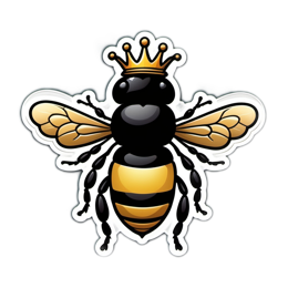fantasy bee crown SVG PNG design with clean design elements