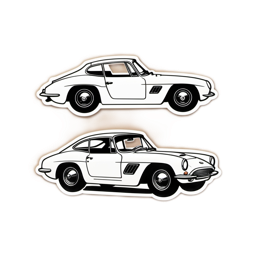 stickers cars SVG PNG design with clean design elements