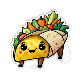 taco cartoon veggies SVG PNG design