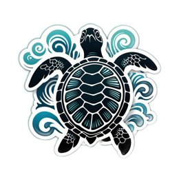 turtle stickers SVG PNG design with clean design elements