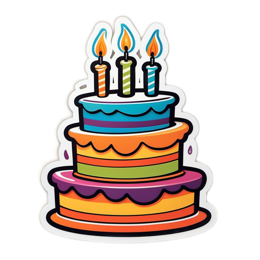 cake birthdays SVG PNG design with clean design elements