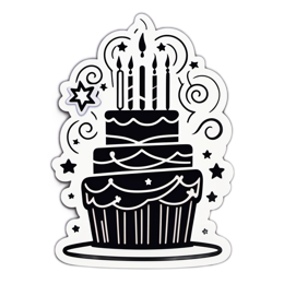 birthday cake decorations SVG PNG design with clean design elements