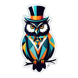 owl stylized SVG PNG design with clean design elements