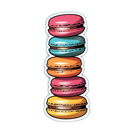 macarons colorful vibrant SVG PNG design