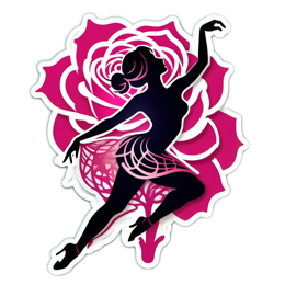 ballet rose SVG PNG design