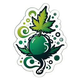 sticker green leaf SVG PNG design with clean design elements