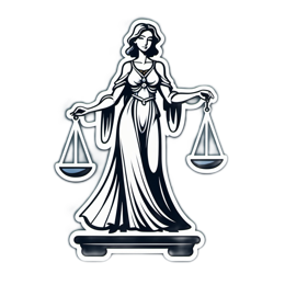 female justice SVG PNG design with clean design elements