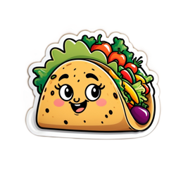 taco cartoon cheerful SVG PNG design