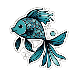 fantasy goldfish SVG PNG design with clean design elements