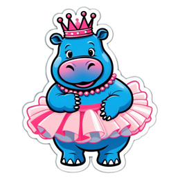 fantasy hippo princess SVG PNG design