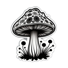 sticker mushroom SVG PNG design with clean design elements
