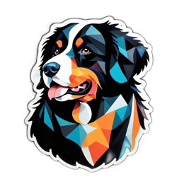 artistic dog portrait SVG PNG design with clean design elements