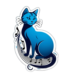 music cat SVG PNG design
