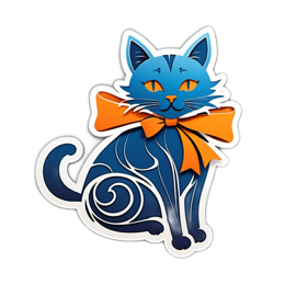 decoration cat bow SVG PNG design