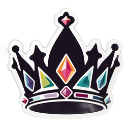 crown colors SVG PNG design with clean design elements