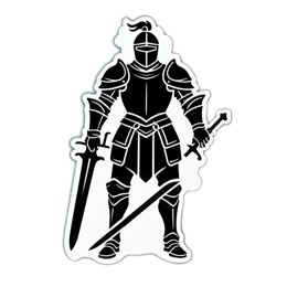 knight sword shield SVG PNG design with clean design elements