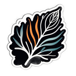 leaves colorful SVG PNG design with clean design elements