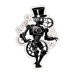 robot mechanics SVG PNG design with clean design elements