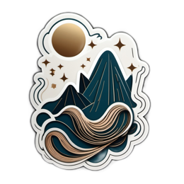 mountains SVG PNG design with clean design elements