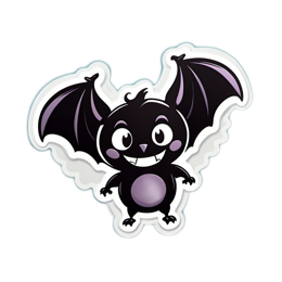 funny bat sticker SVG PNG design with clean design elements
