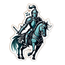 knight horse SVG PNG design with clean design elements