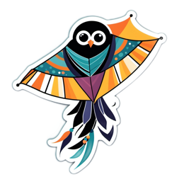 sticker colorful bird SVG PNG design with clean design elements