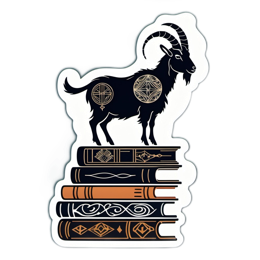 unicorn books goat SVG PNG design with clean design elements
