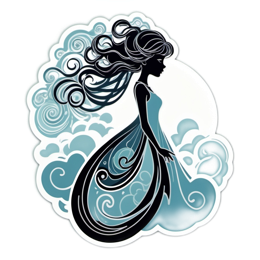 silhouette clouds SVG PNG design