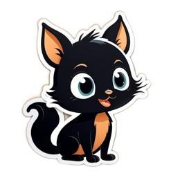cartoon cat sticker SVG PNG design